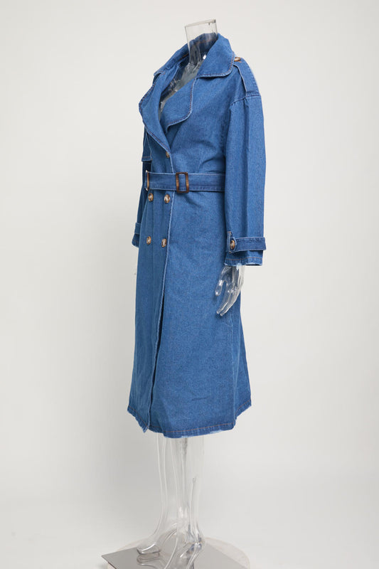 Denim Trench Coat image 3