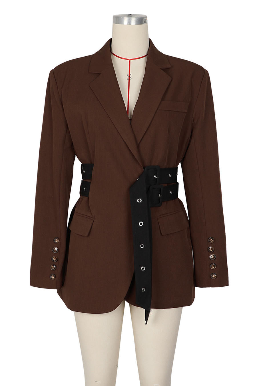 Double Waist Belted Blazer