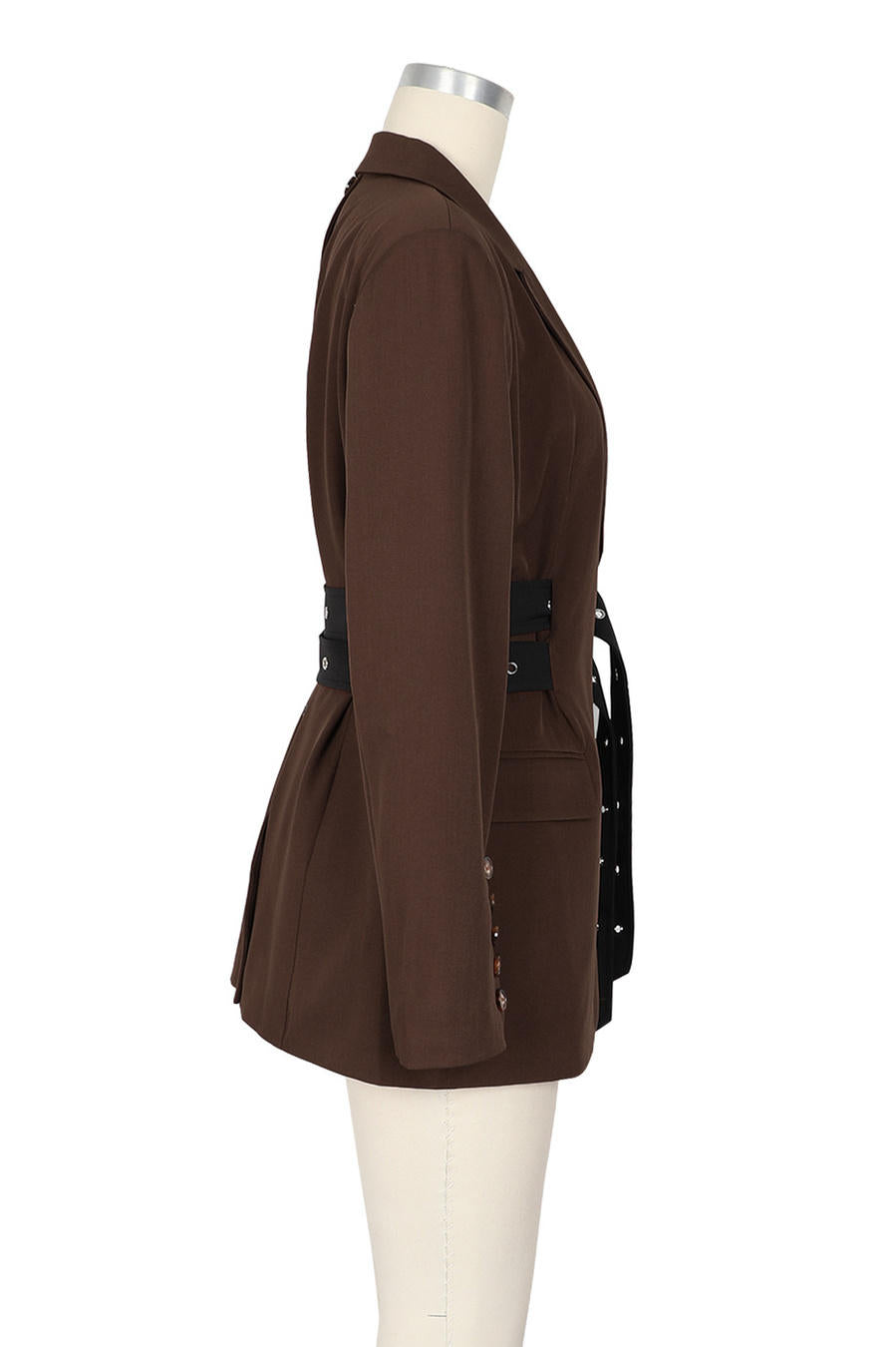 Double Waist Belted Blazer