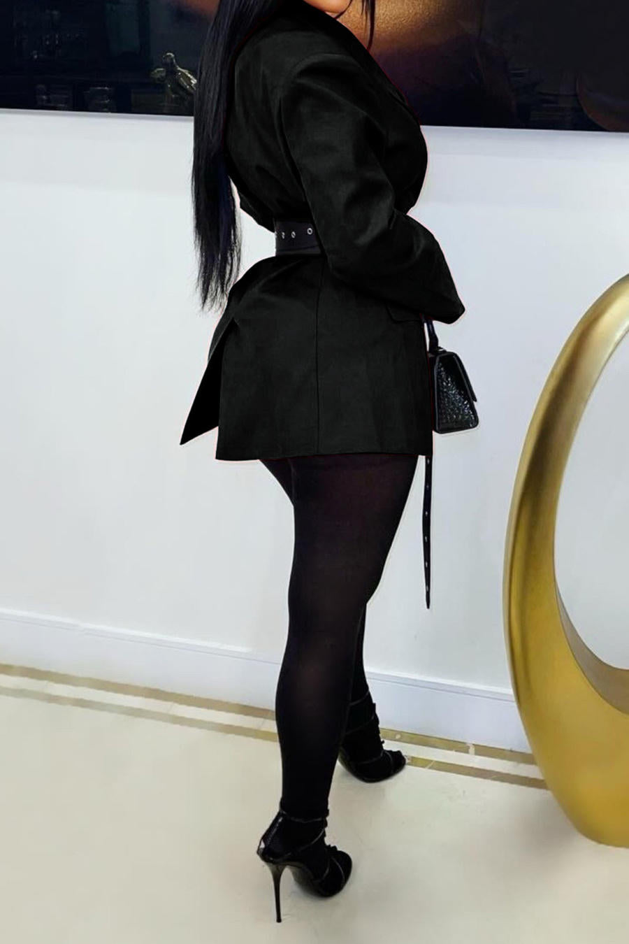 Double Waist Belted Blazer