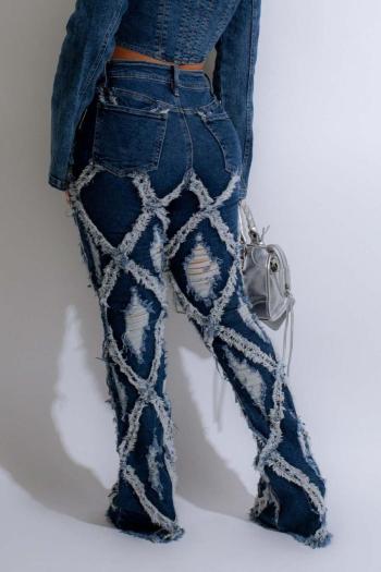 Diamond Cut High Waist Zip-Up Jeans with Pockets image 2