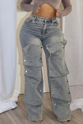 Women's S-3XL High-Waist Straight Leg Jeans | Stylish Slight Stretch Denim