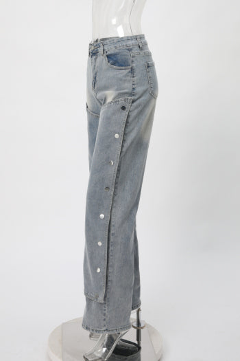 Women's S-3XL High-Waist Straight Leg Jeans | Stylish Slight Stretch Denim