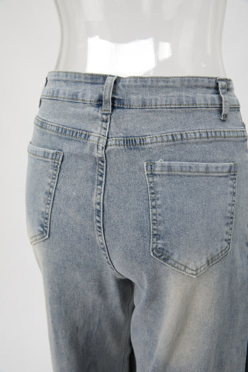 Women's S-3XL High-Waist Straight Leg Jeans | Stylish Slight Stretch Denim