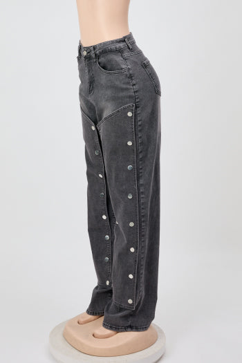 Women's S-3XL High-Waist Straight Leg Jeans | Stylish Slight Stretch Denim