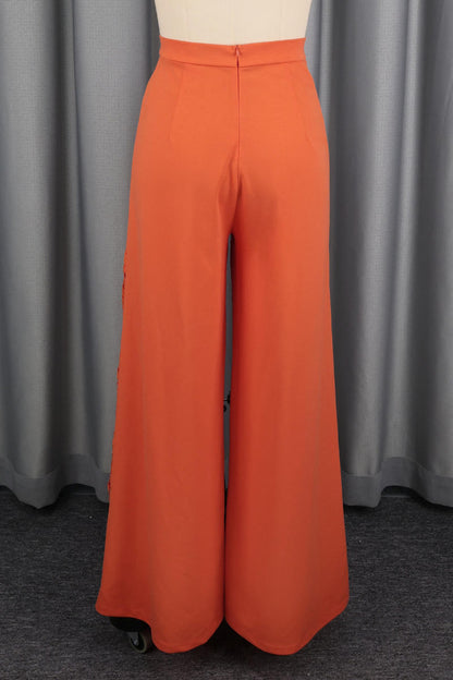 Radiant Flame Lace Pant Set