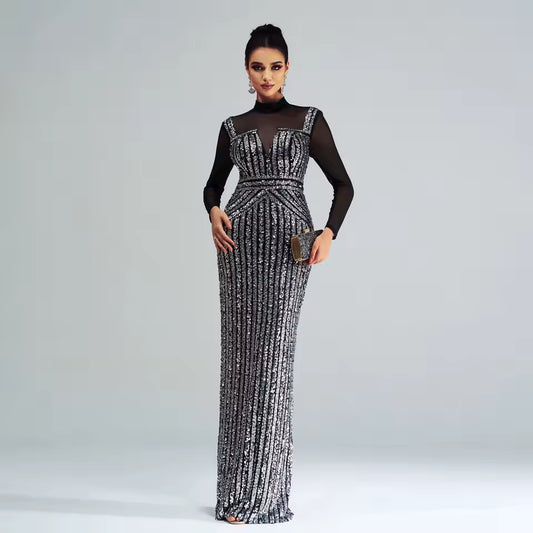 Sheer Elegance Flowing Maxi Dress image 2