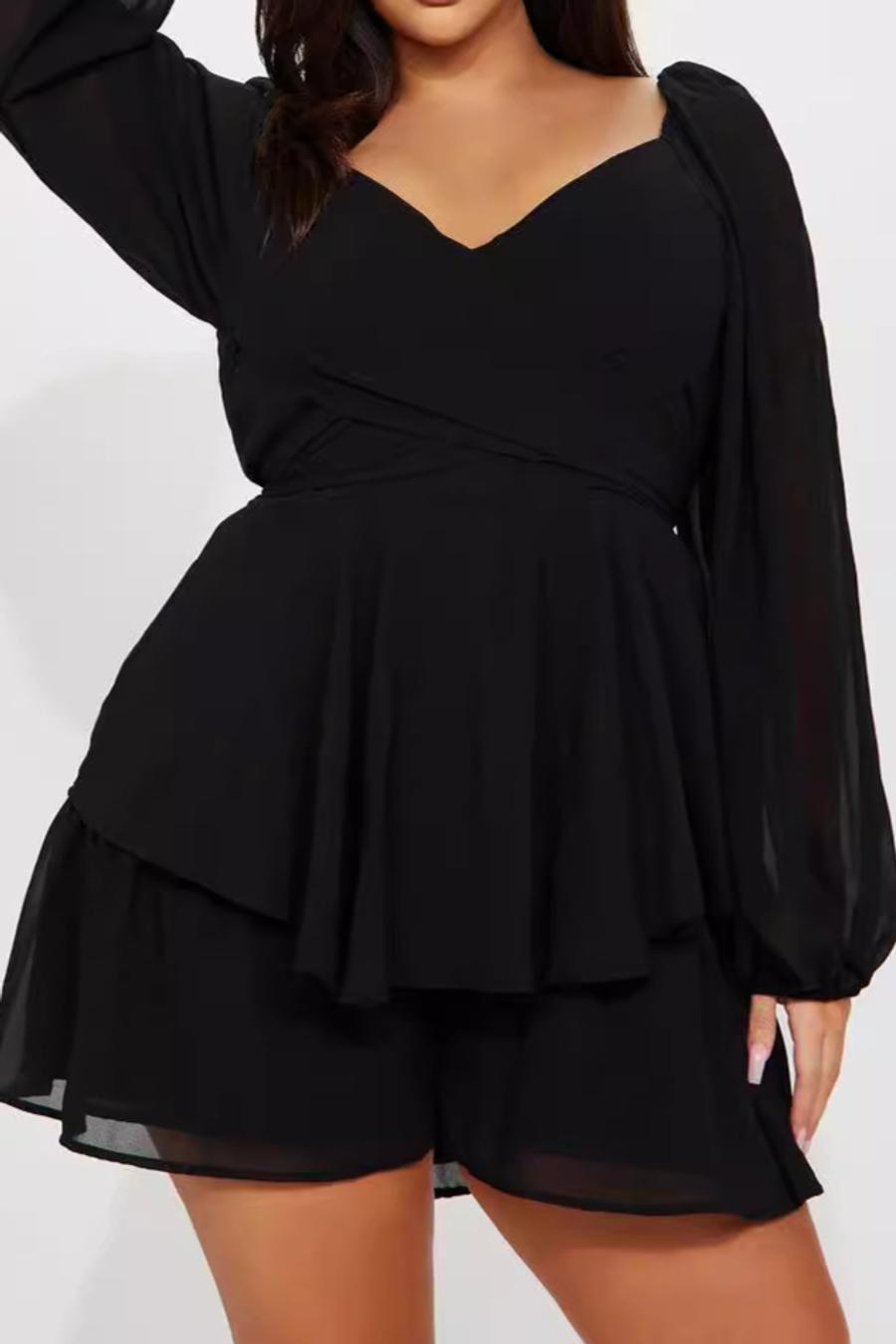 Chiffon V Neck Playsuit