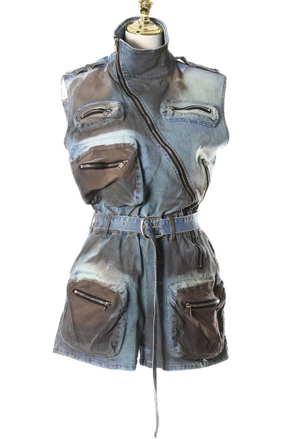 Urban Edge Zipper Utility Romper