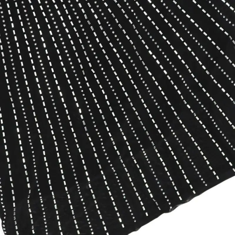 Hollywood Rhinestone Beaded Floor Length Dress (S-2XL)