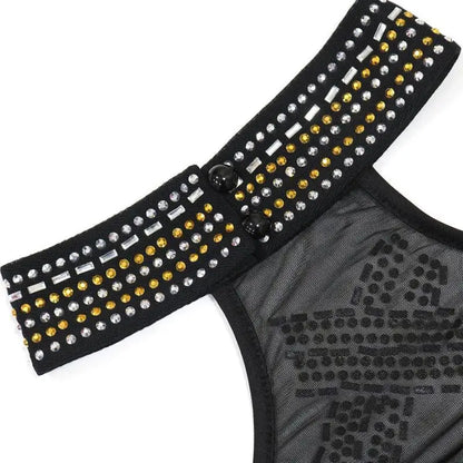 Hollywood Rhinestone Beaded Floor Length Dress (S-2XL)