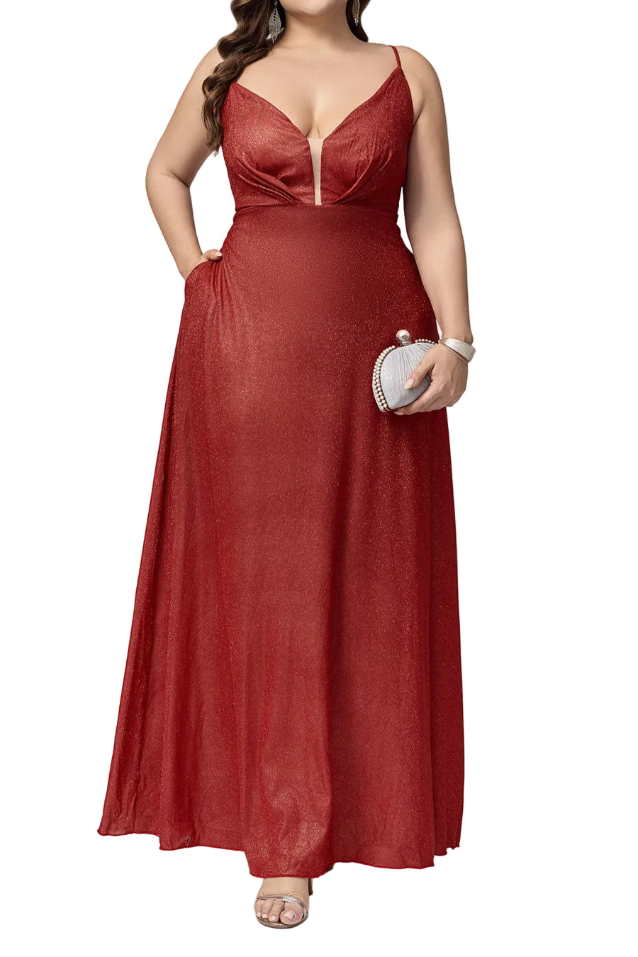sheer mesh dress plus size Temptation Detail Maxi – Blazing Beauty Size:17 32-33 emerald green satin wrap dress and a flowing full Leo Lin Women's Rosario
