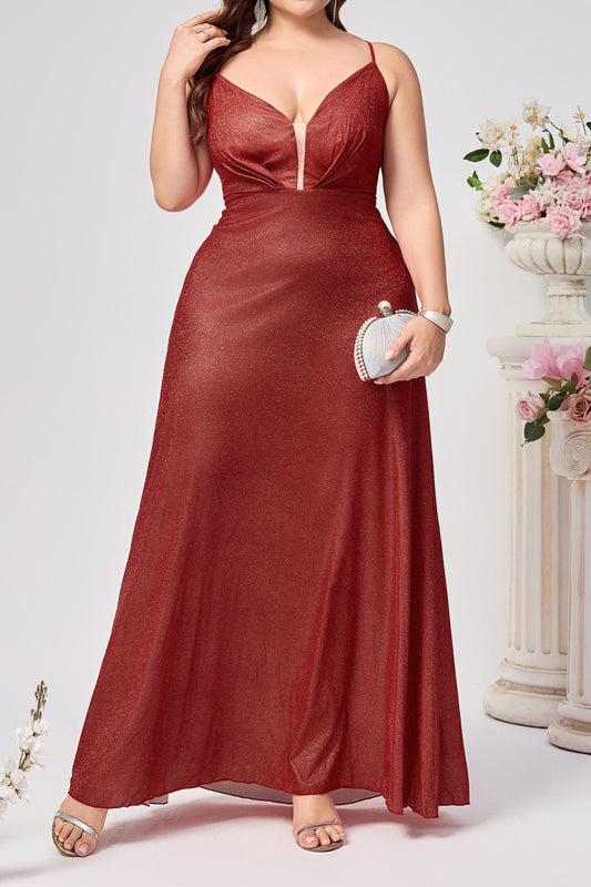 Plus Size Sheer Temptation Mesh Detail Maxi Dress image 3