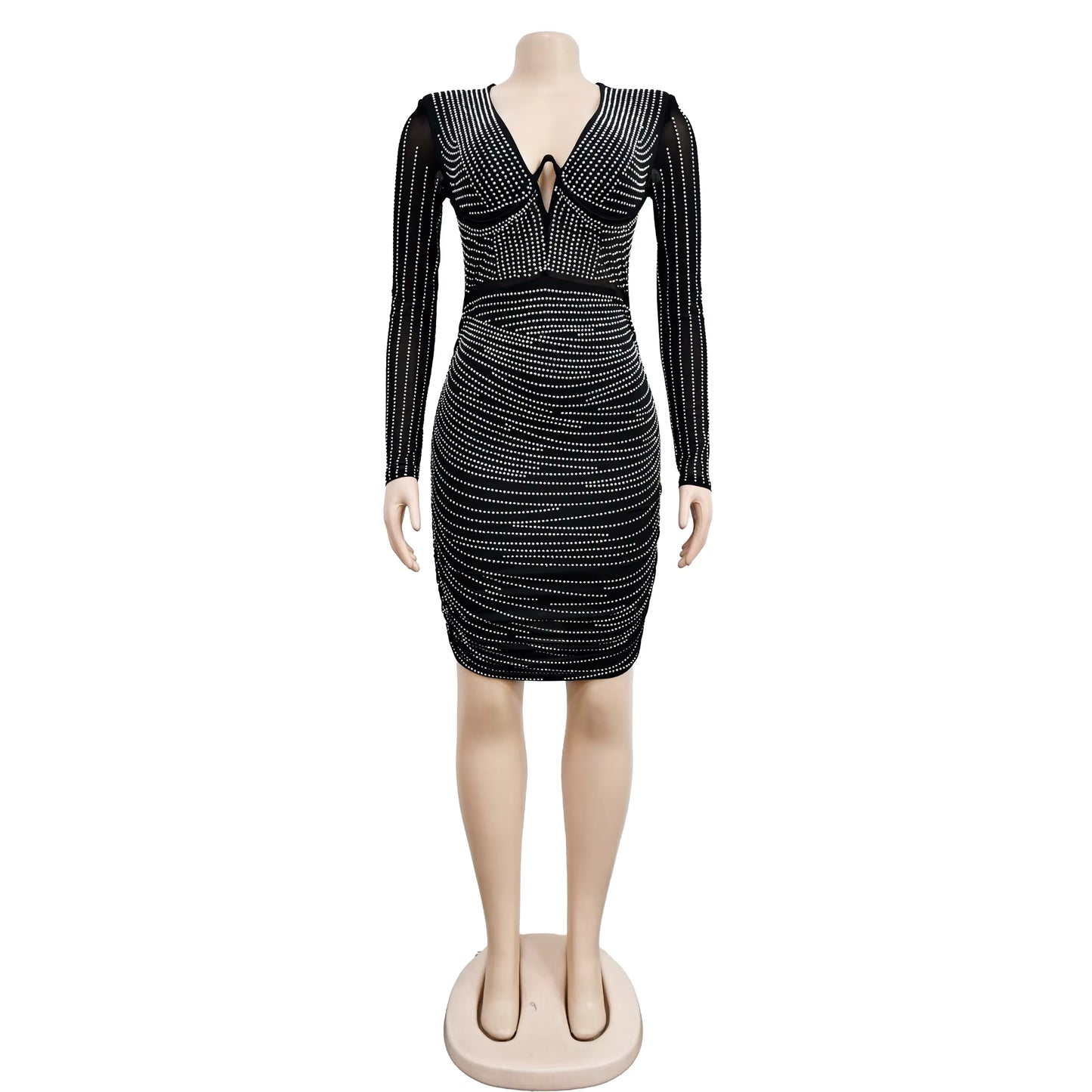 Sparkly Rhinestone Mini Dress