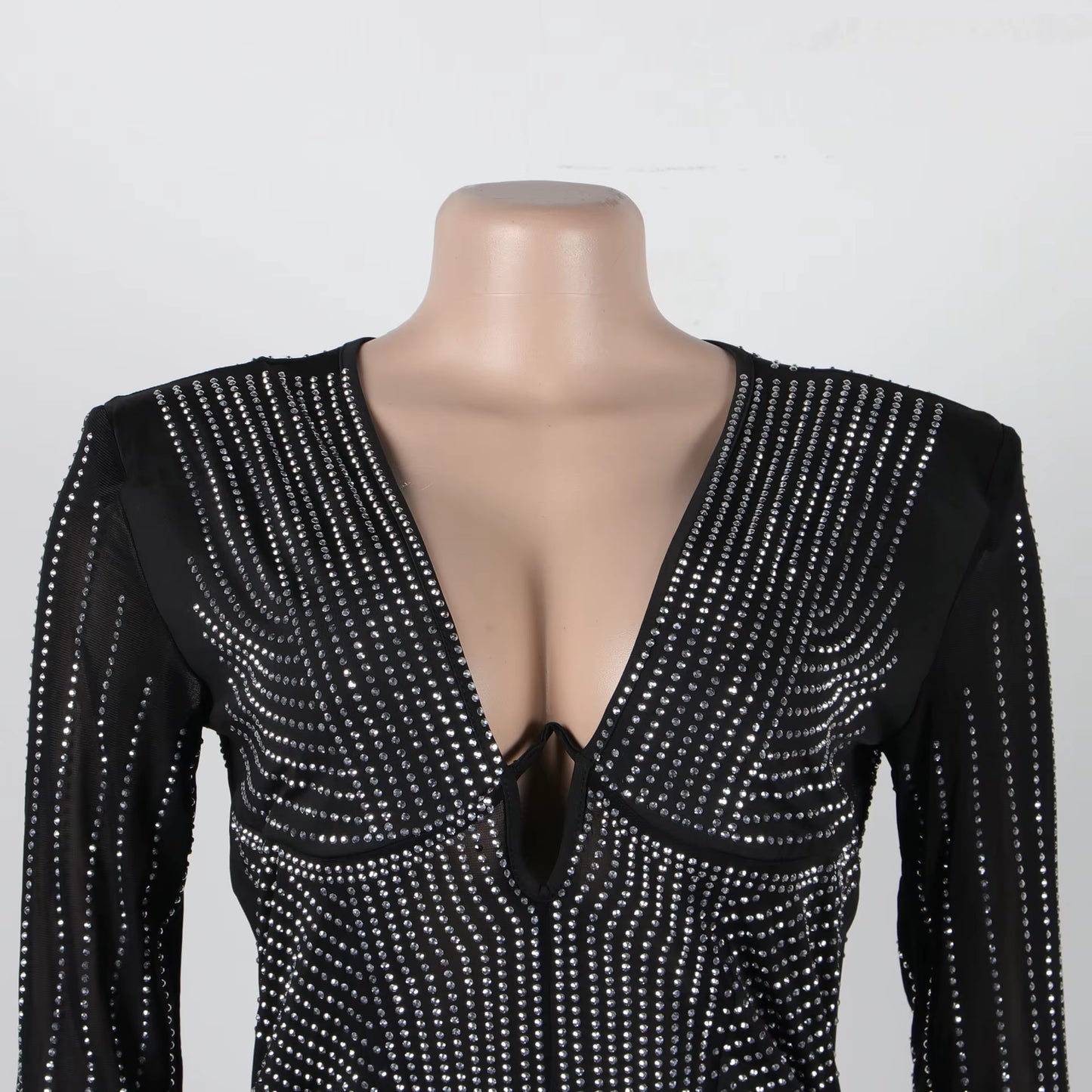 Sparkly Rhinestone Mini Dress