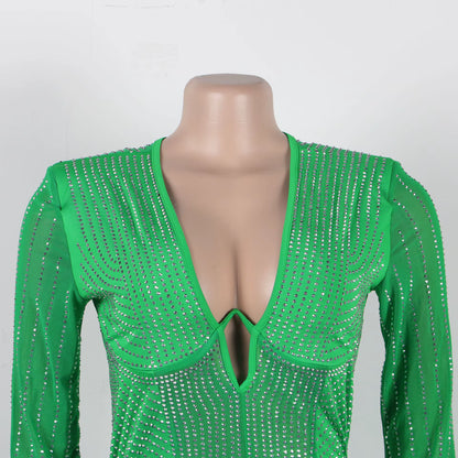 Sparkly Rhinestone Mini Dress