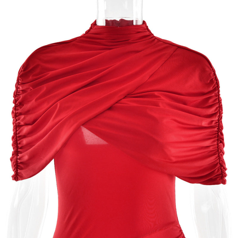 Scarlet Siren Draped Midi Dress Set