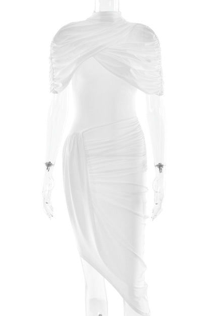 Scarlet Siren Draped Midi Dress Set