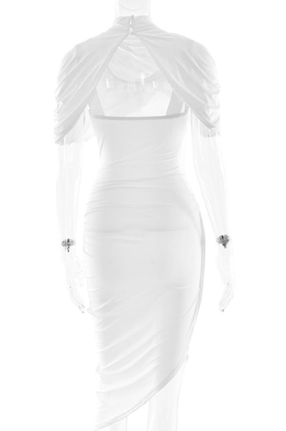 Scarlet Siren Draped Midi Dress Set