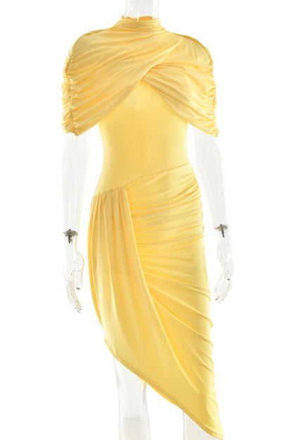 Scarlet Siren Draped Midi Dress Set