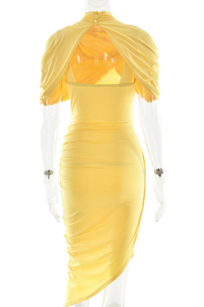 Scarlet Siren Draped Midi Dress Set